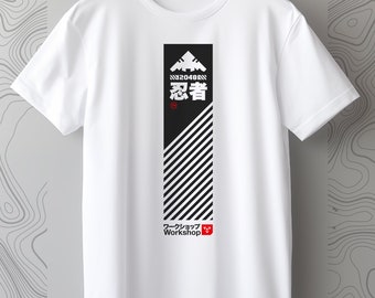 Camiseta Techwear: Gráficos Kanji Cyberpunk Harajuku, Unisex