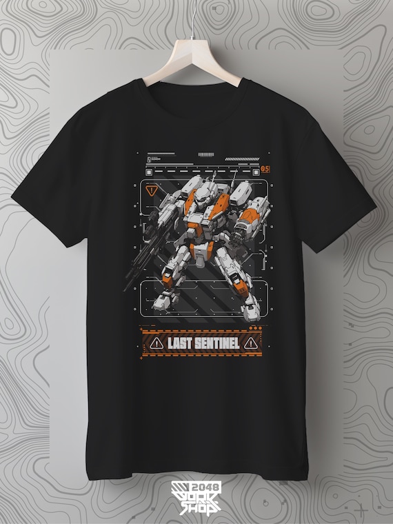 Mecha T-shirt Japan Streetwear Cyberpunk 2077 Anime Kanji