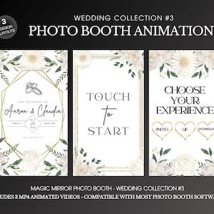 Elegant Wedding Start Screen Animations - Magic Mirror Photo Booth - Set of 2 - 1080x1920
