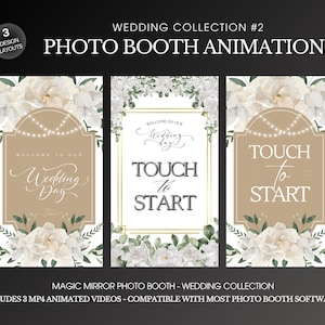 Wedding Start Screen Animations - Magic Mirror Photo Booth - Set of 2 - 1080x1920