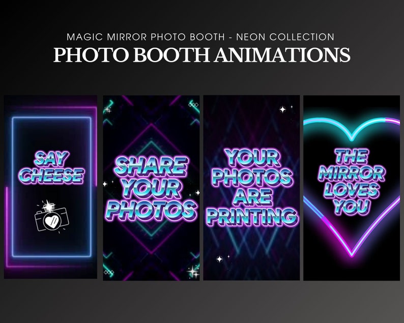 Vibrant Neon - Magic Mirror Photo Booth Animations - Set of 10 ...