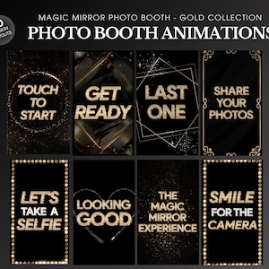 Elegant Black & Gold - Photo Booth Animations - Set of 10 - 1080x1920