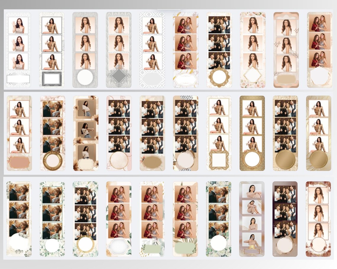 THE MEGA BUNDLE #2 - 125 Photo Booth Design Templates - 2x6 Prints - Etsy