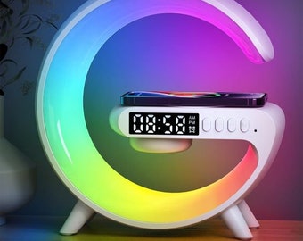 Multifunction Wireless Charger Pad Stand Speaker TF RGB Night Light Fast Charging Station