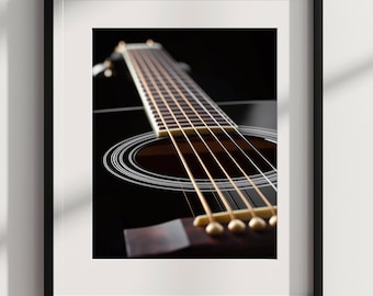 Acoustic Guitar Poster: Music Studio Art Print (Digital Download)