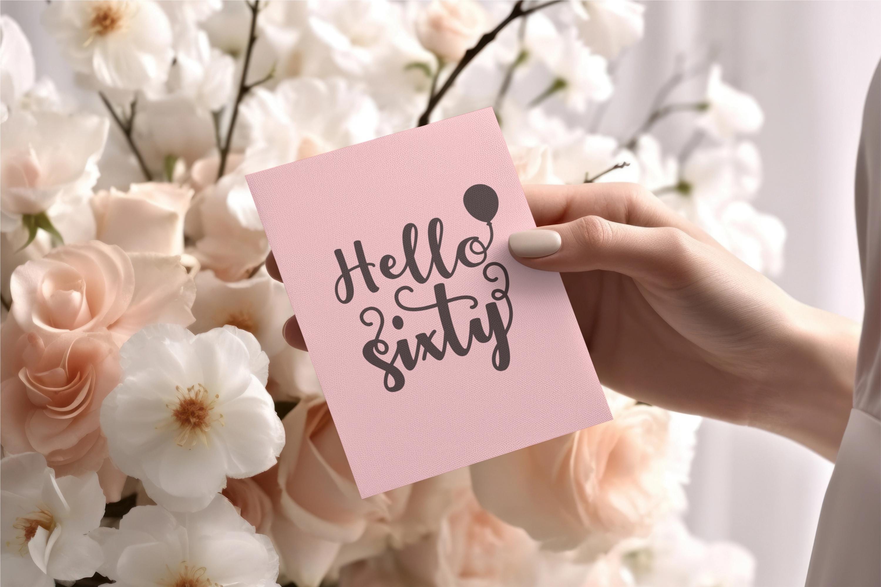 Hello Sixty [60] Clipart Vector | Lettering Design | SVG PNG PDF .ai ...