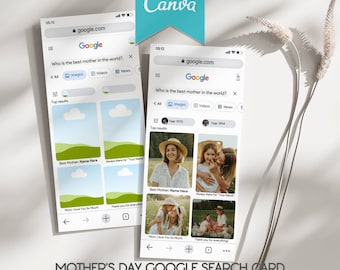 Mother's Day Google Image Search Card Template | Canva Template | Canva Editable | No Pro Subscription Required | Unique Mother's Day Card