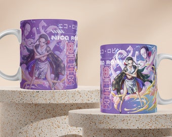 ɴɪᴄᴏ ʀᴏʙɪɴ Pirate King Mug Wrap Sublimation | Anime Mug Wrap | High Quality PNG | ɴɪᴄᴏ ʀᴏʙɪɴ Design | Pirate King Mug Print | 300 DPI | HD