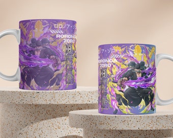 ʀᴏʀᴏɴᴏᴀ ᴢᴏʀᴏ Pirate King Mug Wrap Sublimation | High Quality PNG | ʀᴏʀᴏɴᴏᴀ ᴢᴏʀᴏ | ᴢᴏʀᴏ Mug Print | 300 DPI | HD