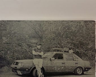 Personalised Slate Laser Engraved Photo 20x30cm