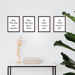 Life Goes By Its Plan | La Vida Viene Con Su Plan | Printable Wall Art | Minimalistic Wall Art | Gratitude | Wall Posters in Spanish |