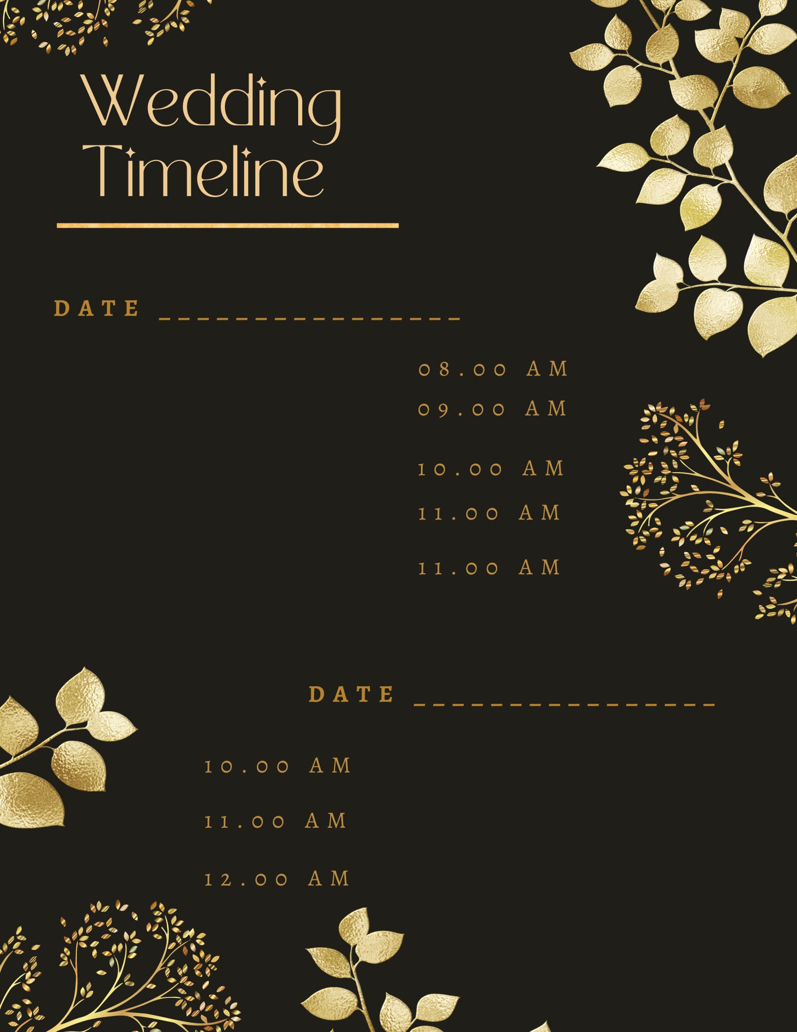 Printable Wedding Planners Pack Wedding Budget Events Checklist Make