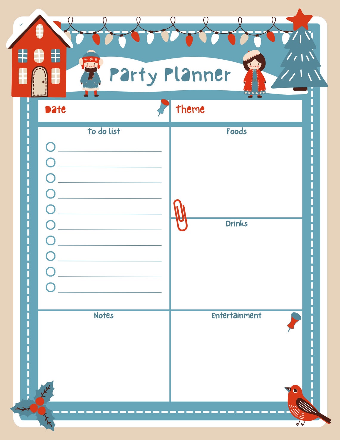 Party Planners Pack Printable Planners Birthday Party Planners ...