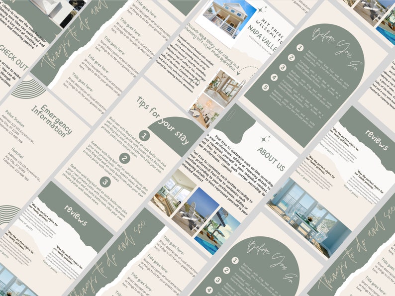 Airbnb Book Template Canva Airbnb Guest Book Template Canva