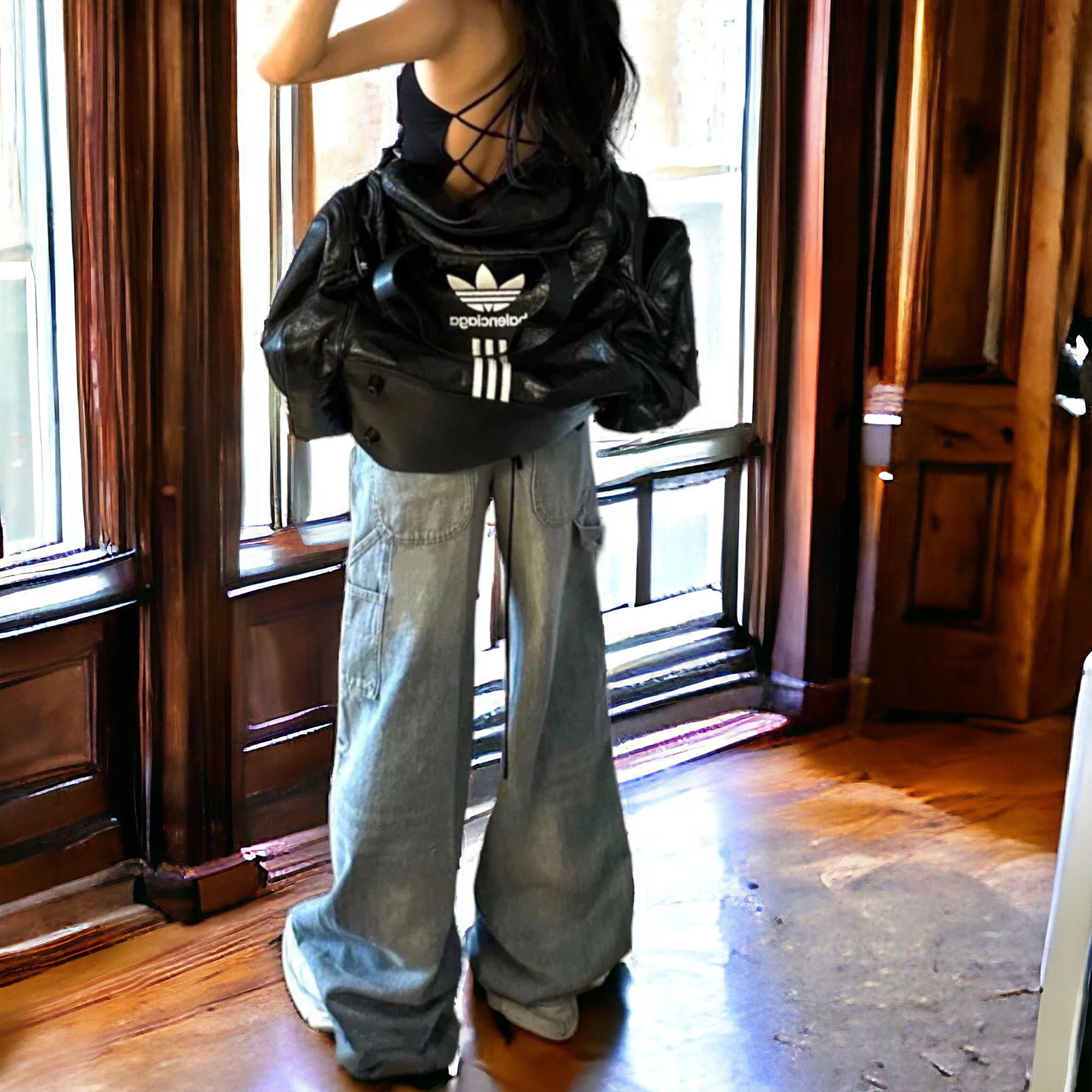 Y2K, 2000s, Baggy, Wide Leg, Vintage Wash Loose Straight