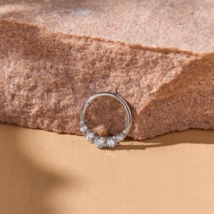 Anneau de septum nasal en acier chirurgical 16G, créoles Daith/Rook/Conque/Conque, Bijoux de septum, Anneau de piercing, Clicker de septum, Créole hypoallergénique