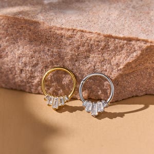 16G Surgical Steel Septum Nose Ring, Daith/Rook/Conch/Conch Hoop Earring, Septum Jewelry, Piercing Ring,Septum Clicker, Hypoallergenic Hoop
