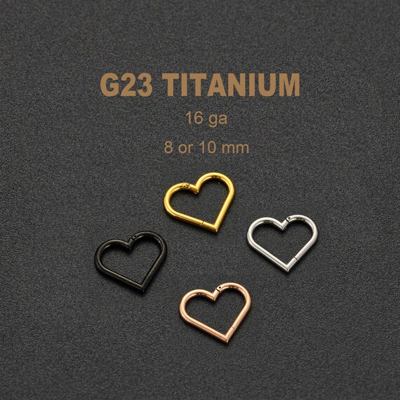 BOGKU G23 Titanium Septum Rings Jewelry Seamless Septum Clicker 7mm Nose Ring 16 Gauge 16g Cartilage Earring Lip Rings Black Nose Hoop Helix Nose Piercing Jewelry