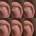 Titanium Labret Stud Earrings • Flat Back Earrings • Helix Earring • Tragus Earring • Cartilage Earring • Nose Ring • Gift for Her