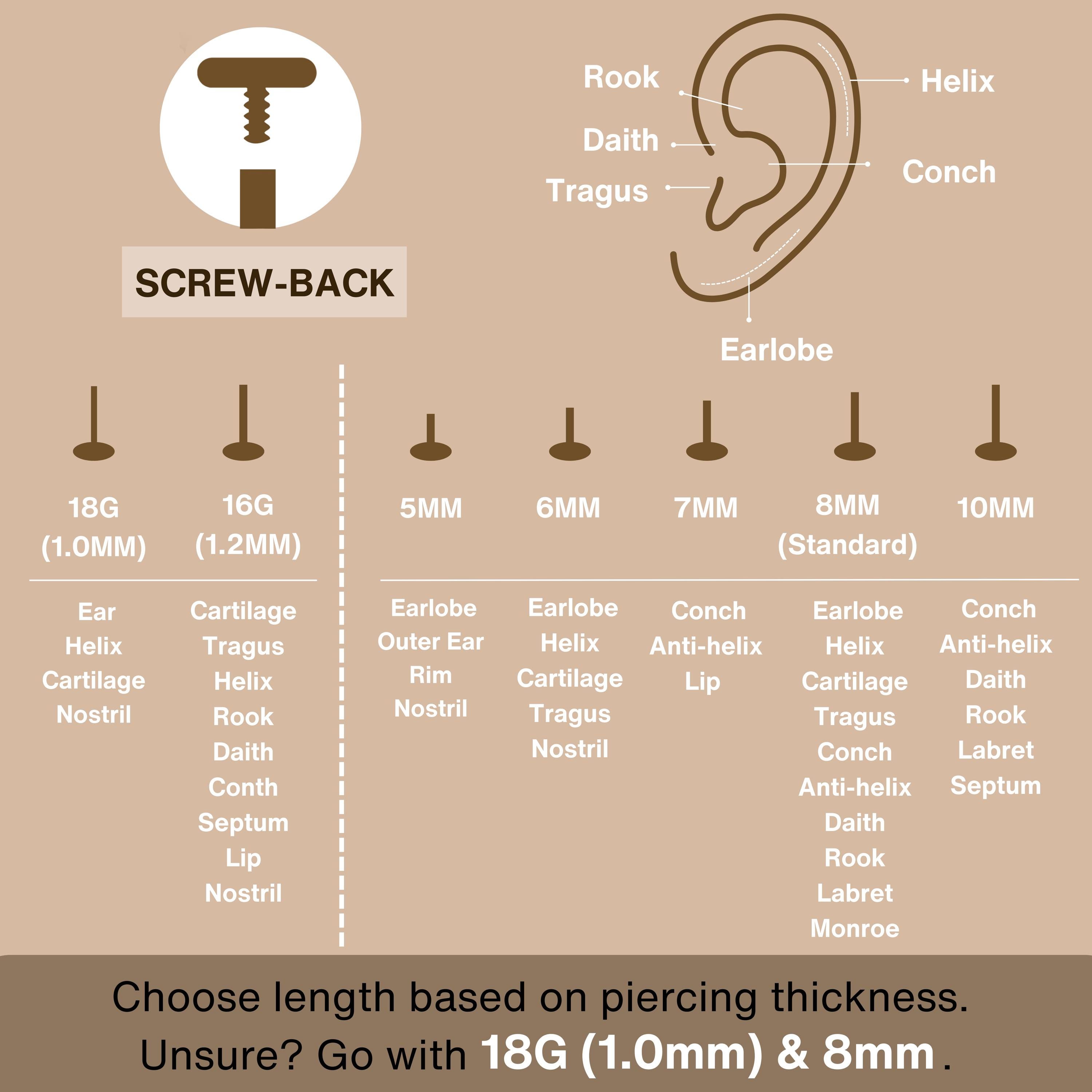 Titanium Vertical Dangle Hidden Helix Piercing, Threaded Flat Back Stud Earrings, Hidden Rook/Cartilage/Conch/Tragus/Helix Drop Earring