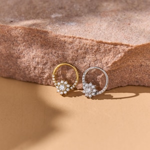 16G Surgical Steel Septum Nose Ring, Daith/Rook/Conch/Conch Hoop Earring, Septum Jewelry, Piercing Ring,Septum Clicker, Hypoallergenic Hoop