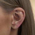 Titanium Labret Stud Earring \u2022 Leaf Flat Back Earring \u2022 Helix Earring \u2022 Tragus Earring \u2022 Cartilage Earring \u2022 Gift for Her #11