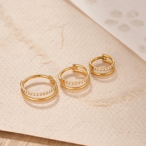16g NOSE RING Solid TITANIUM • Septum Ring Piercing Jewelry • Hinged Clicker Hoop • Lip Ring • Tragus, Daith, Conch Hoop