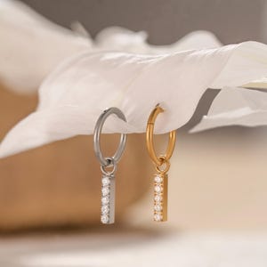 Pendentif Huggie Hoop en titane 20 g/18 g/16 g, boucle d'oreille cartilage/conque/hélice, piercing Rook • piercing lambi