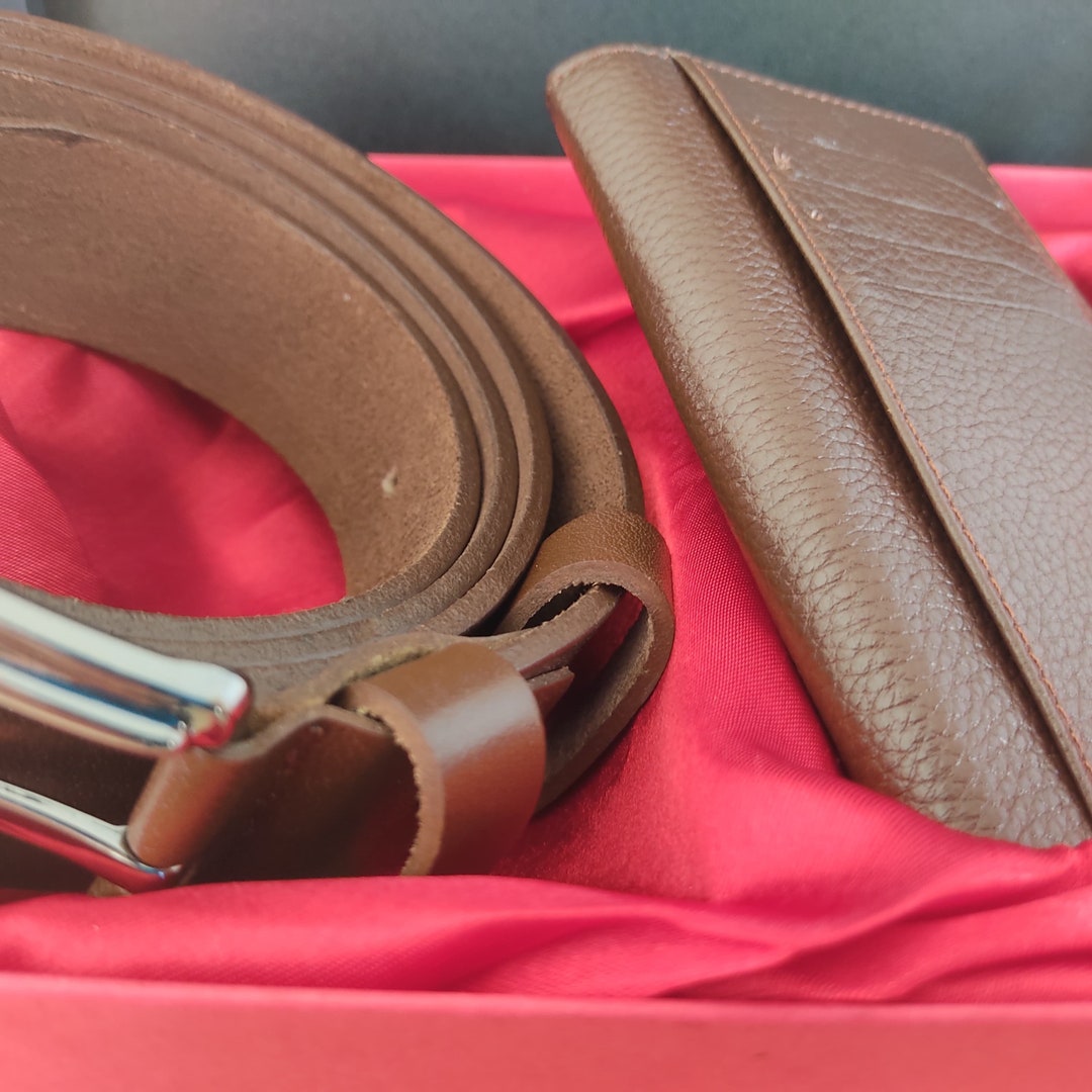 designer belt and wallet set