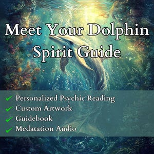 Meet Your Dolphin Spirit Guide – Animal Spirit Reading | Psychic Reading + Custom Artwork + Meditation Music & Guidebook