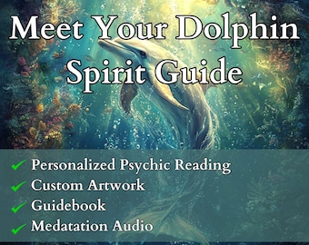 Meet Your Dolphin Spirit Guide – Animal Spirit Reading | Psychic Reading + Custom Artwork + Meditation Music & Guidebook