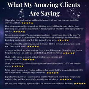 Positive feedback for personalised Dragon Reading and channeled spirit guide message supporting clarity, protection, and spiritual connection.