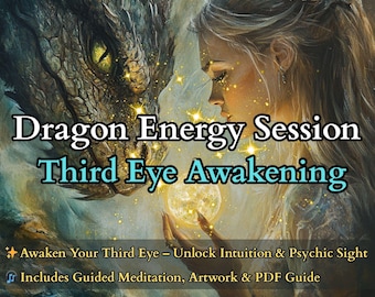 Drittes Auge Öffnung: Drachenenergie Aktivierung - PDF Anleitung, Meditation, Kunstwerk (Digitaler Download)
