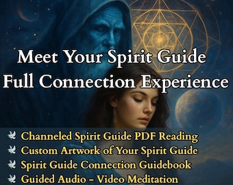 Spirit Guide Reading with Guided Audio Meditation & Drawing – Spirit Guide Message PDF, Connection Book, Intuitive Psychic Communication