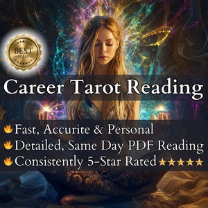 Career Tarot Reading for Work & Abundance | Accurate Same Day Psychic Insight on Job, Money, Success, and Wealth – PDF Report