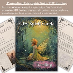 Personalized fairy psychic reading PDF with a channeled message from your unique spirit guide, offering insight, spiritual guidance, and fae wisdom.