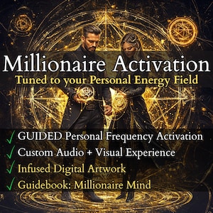 Reichtum und Überfluss anziehen | Personalisierte Energie Aktivierung – Geführte Audio Video Einstimmung + PDF Anleitung und Ermächtigendes Kunstwerk