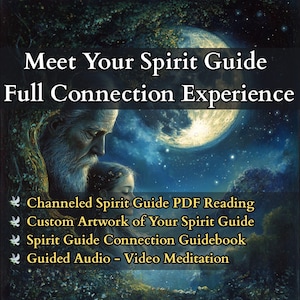 Lectura de guía espiritual: mensaje psíquico en PDF con audio de meditación guiada, ilustraciones personalizadas y guía de conexión.