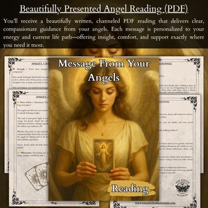 Archangel reading with angel cards, channeled guidance from Archangel Michael and Archangel Raphael, spiritual PDF reading