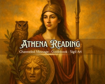 Athena Reading - Goddess Psychic Message & Guidance, Includes Custom Altar Sigil and Guidebook