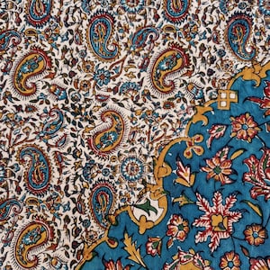 Tablecloth 120x120/in 2 colours/Ghalamkar/handprinted/cotton/table runner/oriental-modern