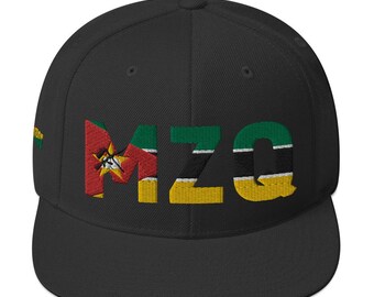 Boné Snapback inspirado na bandeira moderna de Moçambique