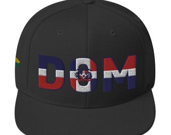 Boné Snapback inspirado na bandeira nacional da República Dominicana