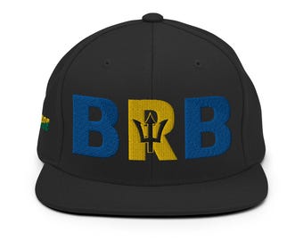 Boné Snapback inspirado na bandeira nacional de Barbados