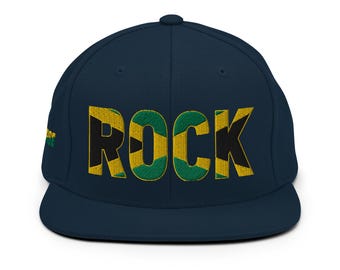 Boné Snapback ROCK inspirado na bandeira da Jamaica