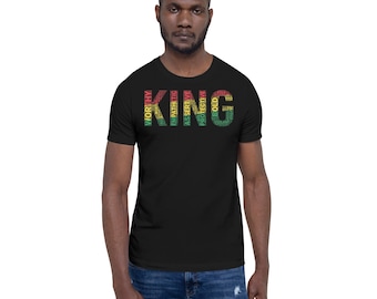 Camiseta de manga curta unissex KING