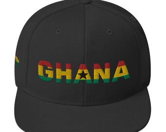 Boné Snapback inspirado na bandeira nacional de Gana