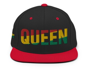 Boné Snapback QUEEN Vermelho Amarelo Verde