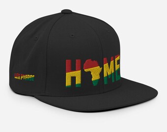 HOME Boné Snapback de Manga Curta com Silhueta da África