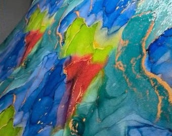 Watercolor Sequin Fabric: 2-Way Stretch Sparkly Gown & Dancewear Material